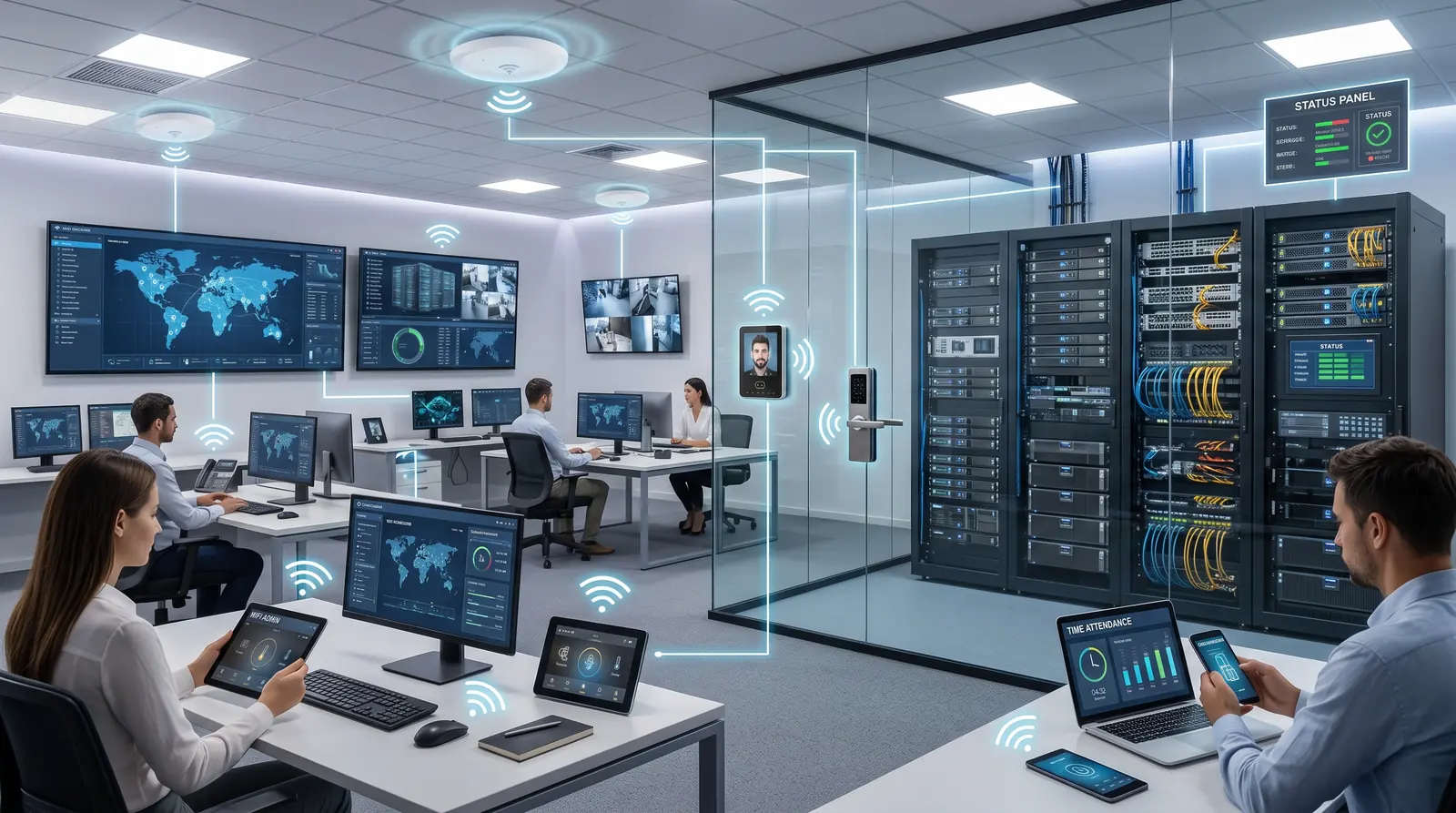 Business IT and Server Rack